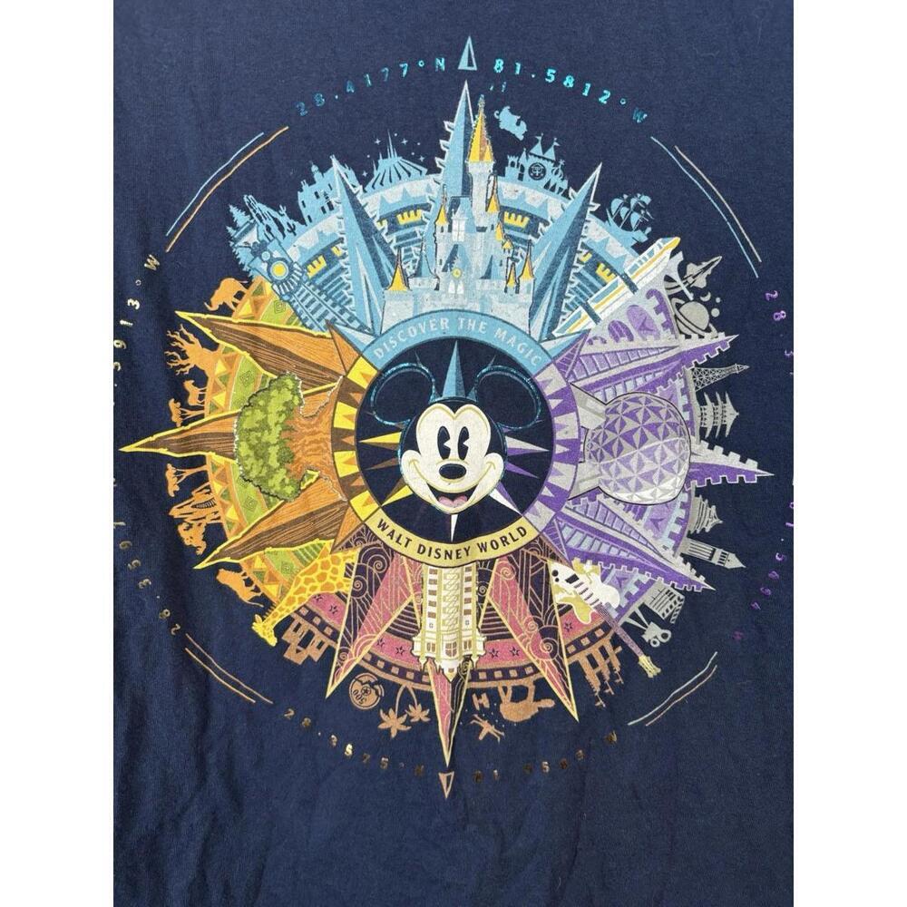 Lot Of 2 Disney Shirts, Size Large, Mickey Gray And WDW Compass Blue - Picture 9 of 9